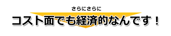 【矢印】コスト面でも経済的なんです！